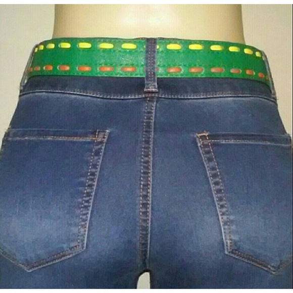 Green Stitched Waist Belt - Picture 3 of 3